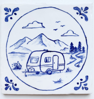 met de caravan op vakantie!