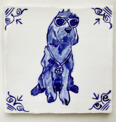 Hond met zonnebril