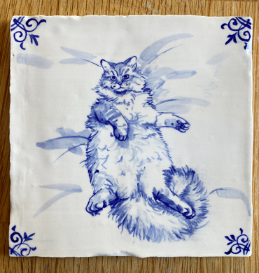 Poes op de kussens