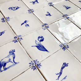 Delfts blauwe tegels van Atelier Veldhuis