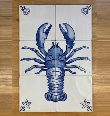 Tegeltableau Kreeft