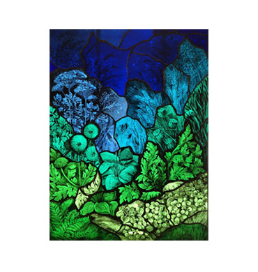Planten gebrandschilderd tiffany glas